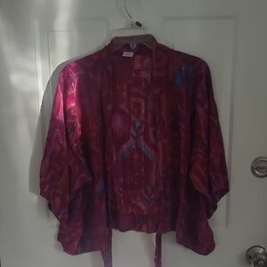 Anna&Ava Size OS Vibrant Pink and Blue Kimono EUC